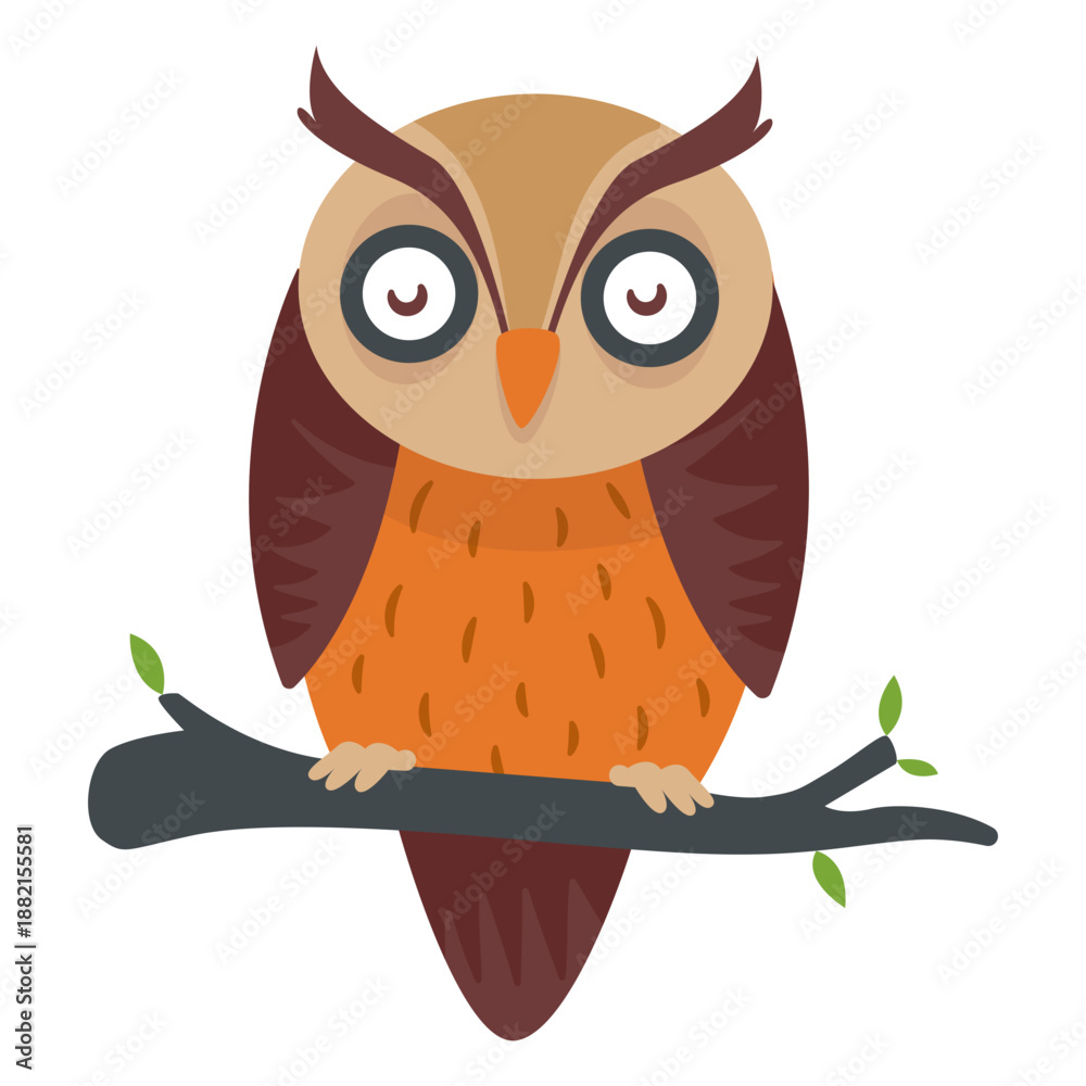 Naklejka premium Owl bird cartoon