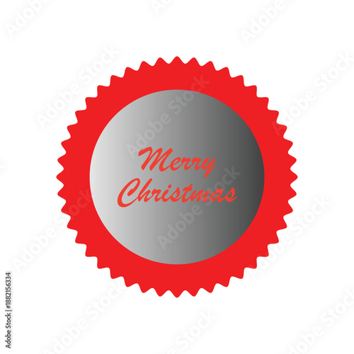 red label with ribbon