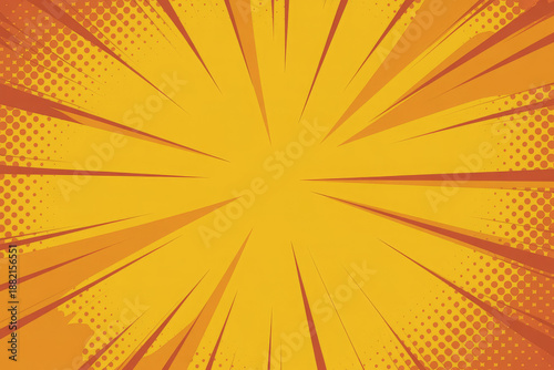 Comic book pop art strip radial backdrop 
