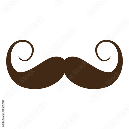 Vintage brown st patrick mustache