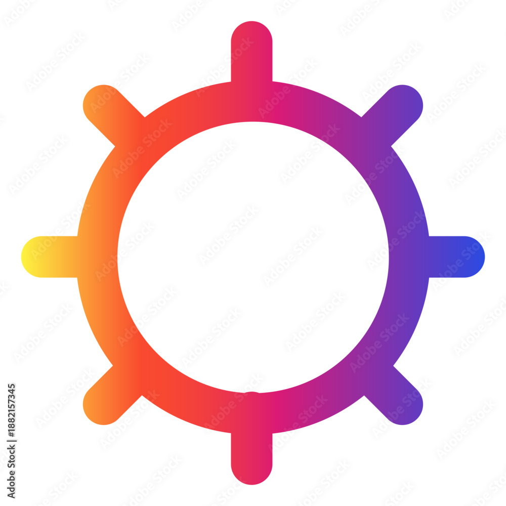 Fototapeta premium Rainbow gear settings icon