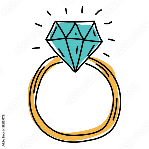 Ring flat doodle design