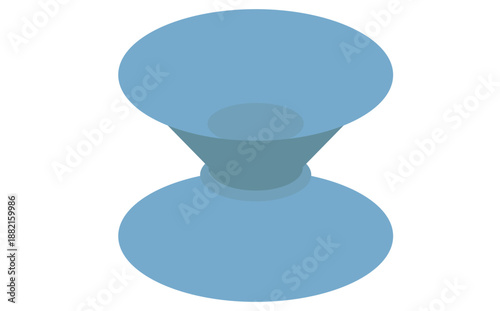 Symmetrical 3D model of double cone suction cup