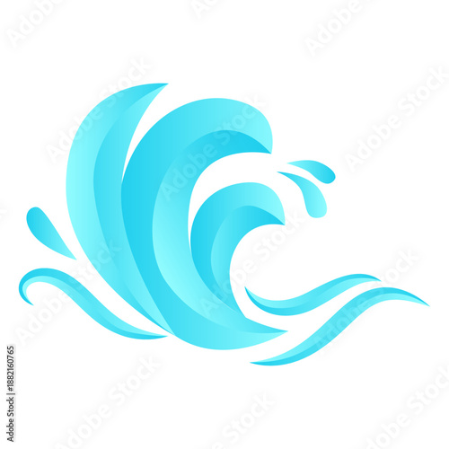 Fényképezés Wave sea flat