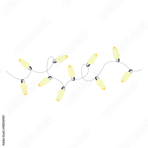 Xmas bulb garland christmas illustration