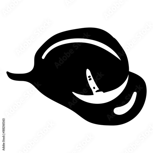 Flower stamen detailed silhouette