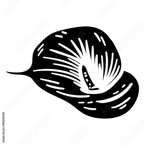 Flower detailed silhouette