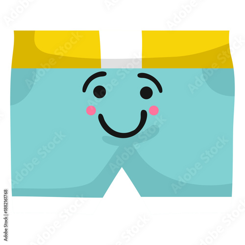 Briefs shorts smile flat