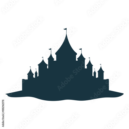 Castle palace tower gate roof dome silhouette architecture