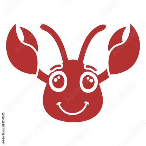 Crawfish joyful head muzzle flat