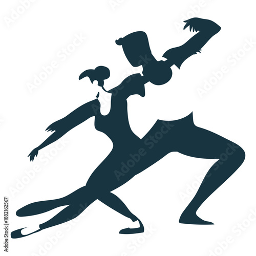 Ballet dancer ballerina posture pointe shoe detailed silhouette ballet