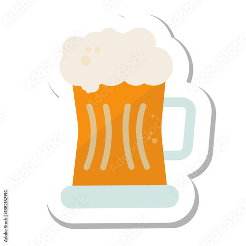 Mug beer sticker