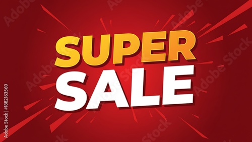 Wallpaper Mural 3D illustration of a red sale sign and tag with a ribbon featuring neon light text for a business shop discount concept during the Christmas and New Year shopping season Torontodigital.ca