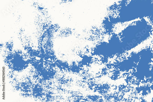 Blue grunge texture on white background. Distress weathered rough overlay texture. Grainy rough overlay texture. Vector flat design