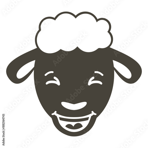 Sheep happy head muzzle flat