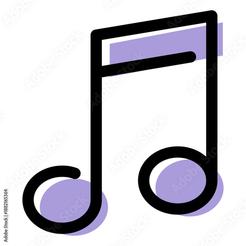 Music beamed notes icon