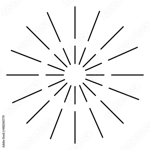 Thin lines firework sparks stroke