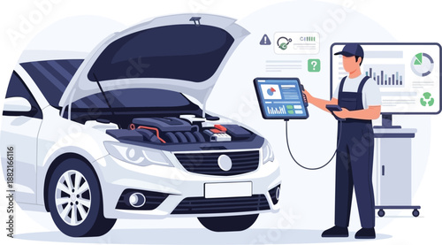 A professional mechanic focuses on changing a luxury vehicle tire and engine to ensure safe road transport and reliable driving after a black car accident