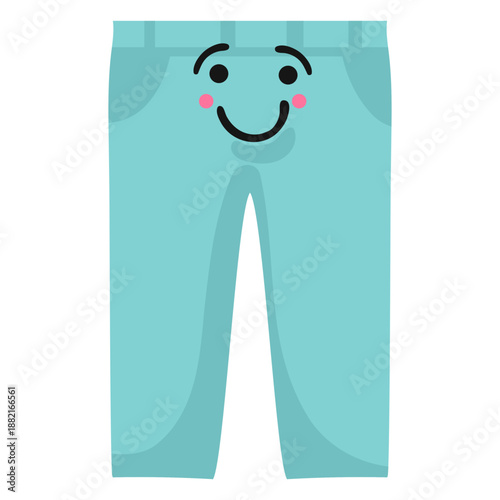 Trousers pants smile flat