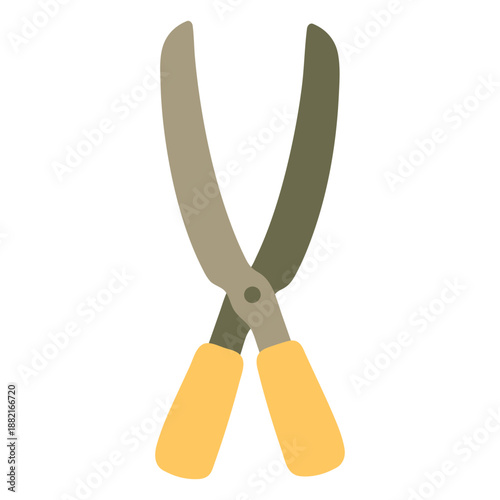garden shears colored simple