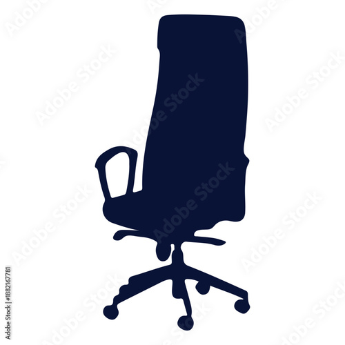 Office chair ergonomic silhouette