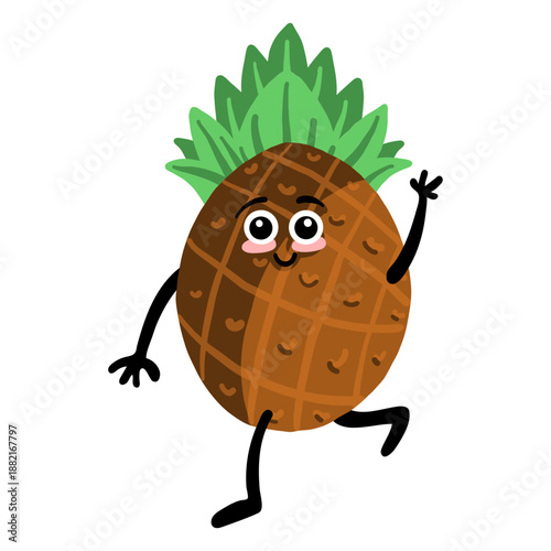 Pineapple ananas flat