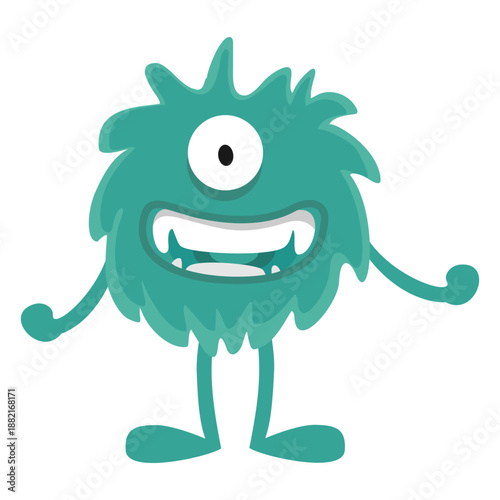 Monster eye hairy flat