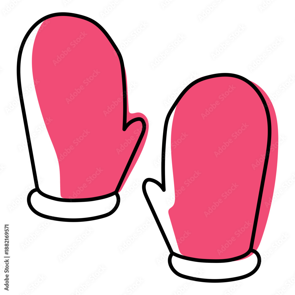 Fototapeta premium Glove mitten flat