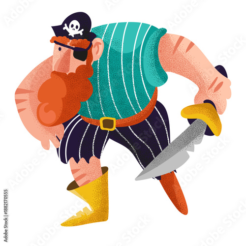 Colorful pirate character