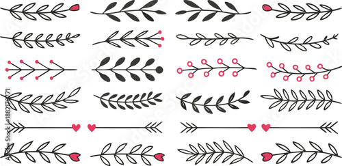 Berries branches with vector file