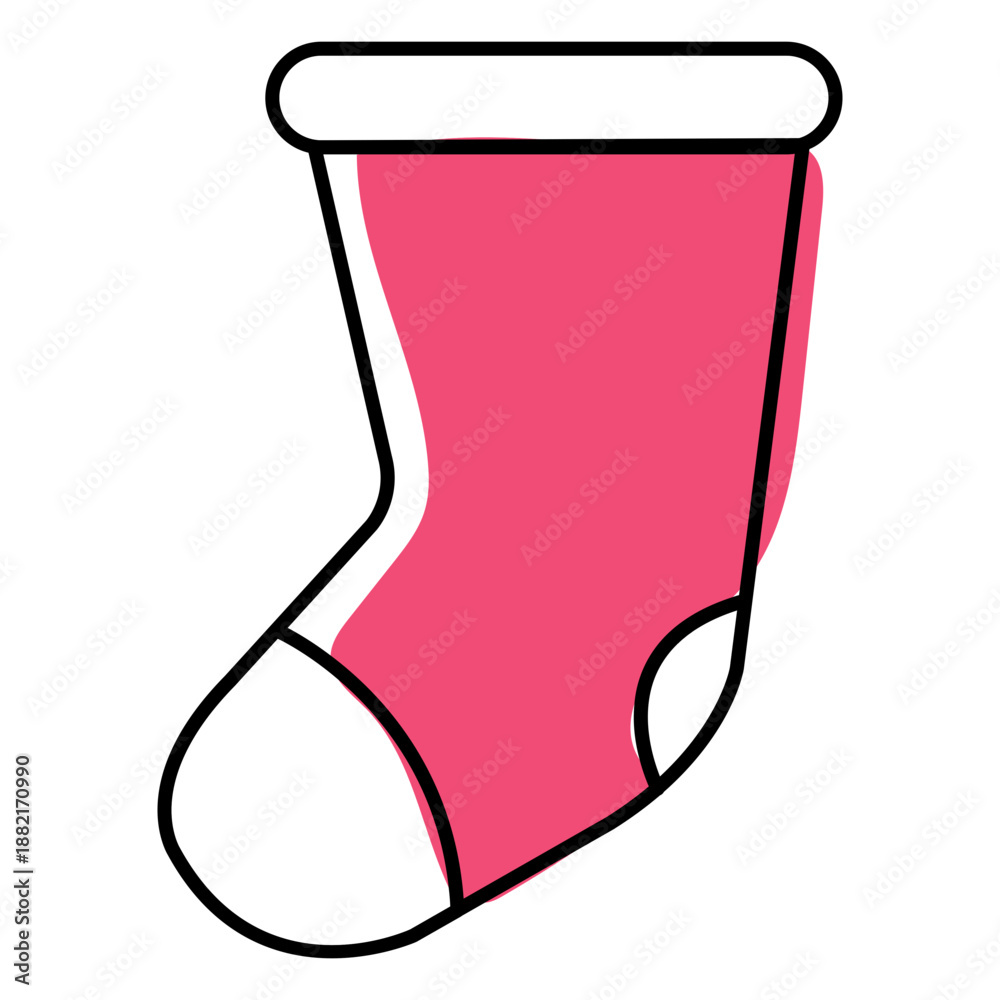 Fototapeta premium Stocking sock flat