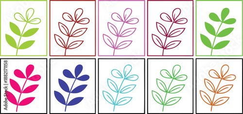 Colorful plant with vector file