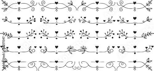 Floral borders and frames drawn by hand are pretty.
