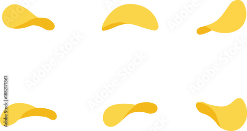 Tasty potato chips snack vector design for cartoon food packaging