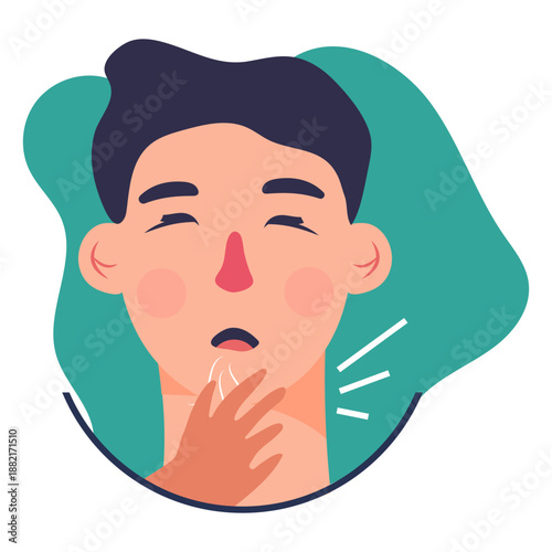 Covid 19 symptom character sore throat
