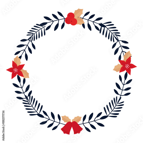 Wreath flower winterberry bell flat
