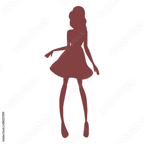 Dress skinny dancer silhouette