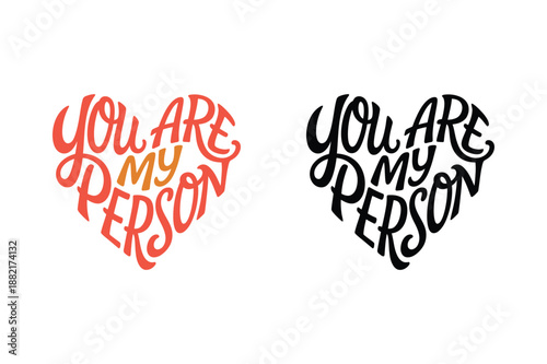 Romantic Couple Typography T Shirt Artwork