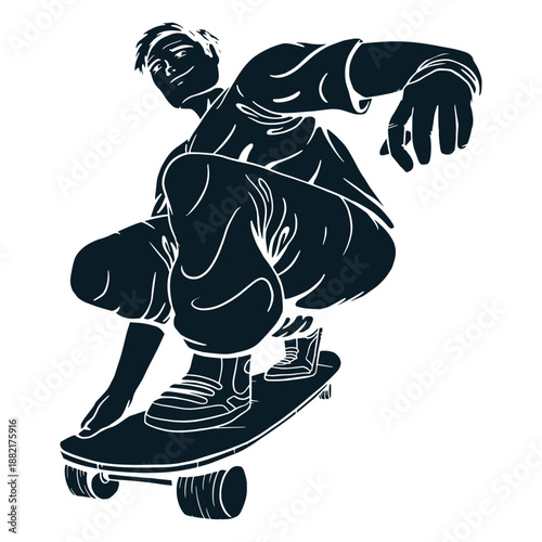 Skater character black
