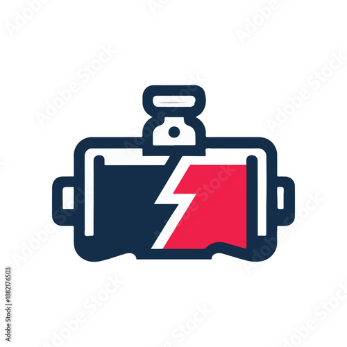 Illustration of a battery with a lightning bolt symbol, representing energy and power storage