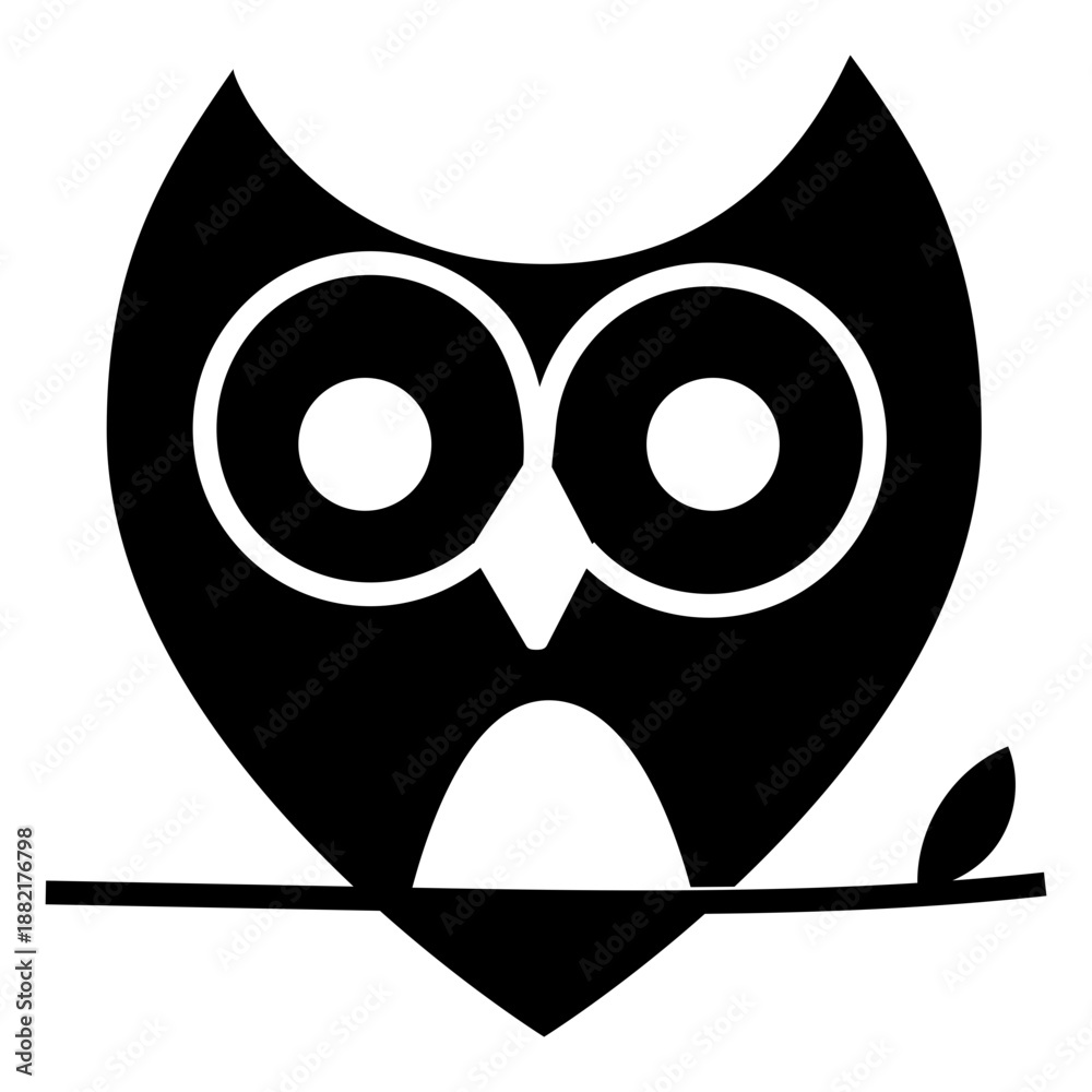 Obraz premium Pointy ears owl black