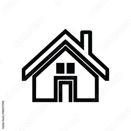 House Outline Logo Icon Vector Illustration
