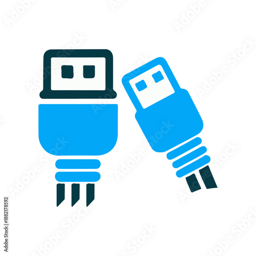 Two USB connectors in a close-up view, showcasing their design and functionality against a minimal background