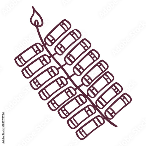 Diwali firecrackers line