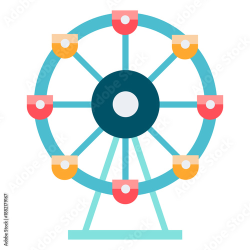 Carnival ferris wheel color