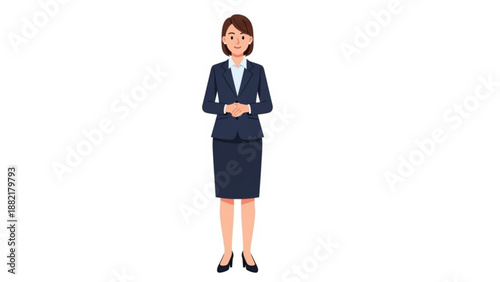Confident businesswoman standing in professional attire