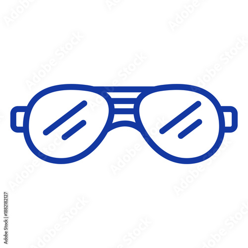 Aviator sunglasses stroke