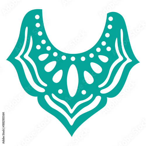 Leather earring patterned