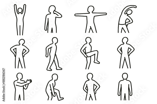 Oblique icons spine morning stance release forward mobility icon arm stretch press