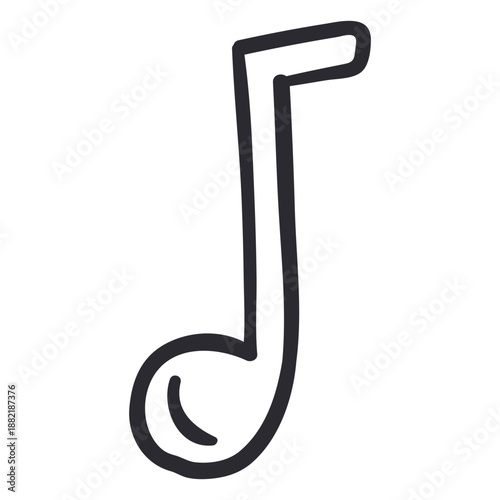 Tableau sur toile Isolated quaver stroke